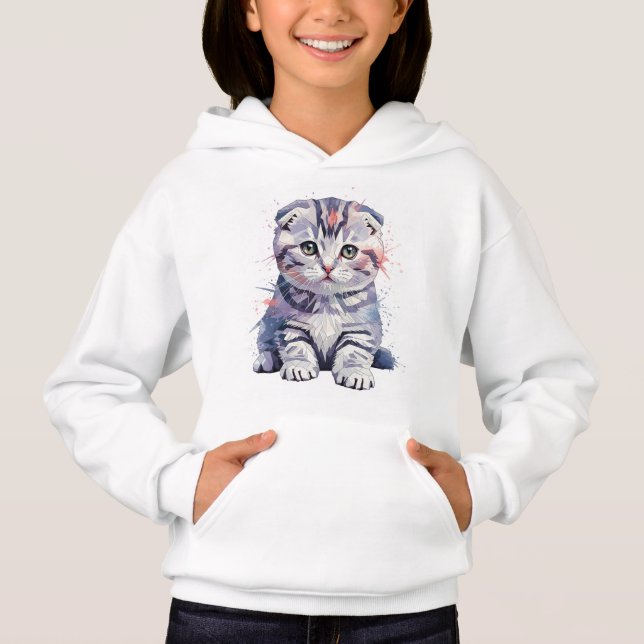 Scottish Fold Kitten av Natasha Us T Shirt (Framsida)