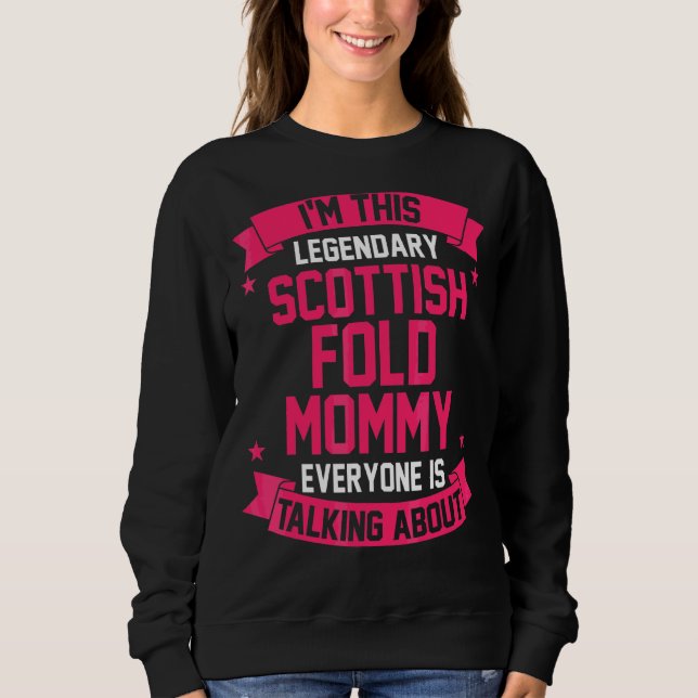 Scottish Fold Mamma T Shirt (Framsida)