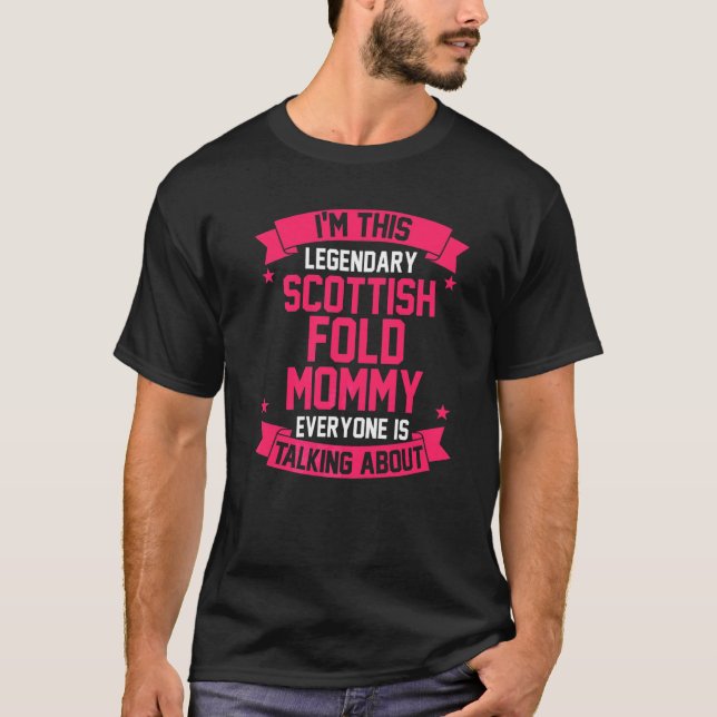 Scottish Fold Mamma T Shirt (Framsida)