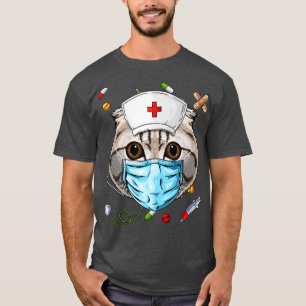 Scottish Fold Nurse RN Funny ER Nursing School Gra T Shirt