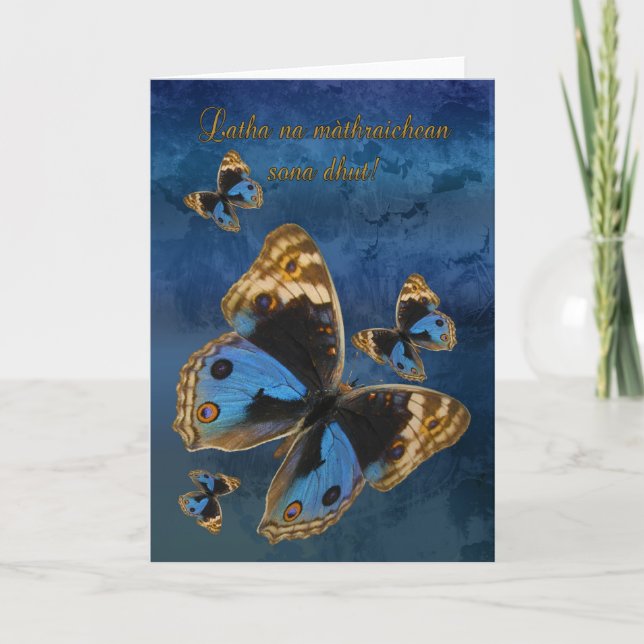 Scottish Gaelic Mors dag Card - Latha na mathr Kort (Framsida)