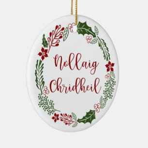 Scottish God jul Wandean, Nollaig Chridheil Julgransprydnad Keramik