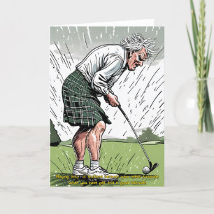 Scottish Golfer Golf Card Helgkort