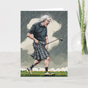 Scottish Golfer Golf Card Helgkort