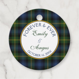 Scottish Gordon Tartan Bröllop spara datum Gåvor Etiketter
