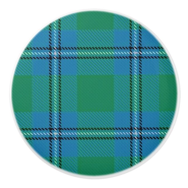 Scottish Grandeur Klan Irvine Irwin Tartan Play Knopp (Framsidan)