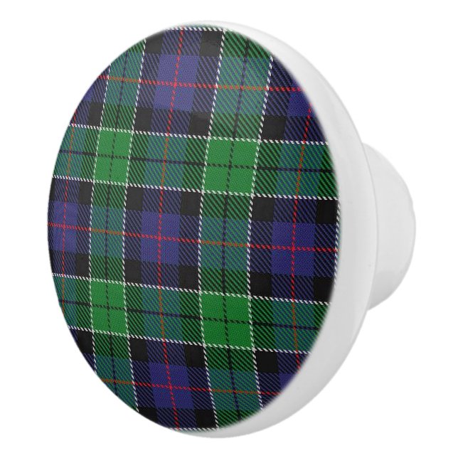Scottish Grandeur Klan Leslie Hunting Tartan Knopp (Höger)