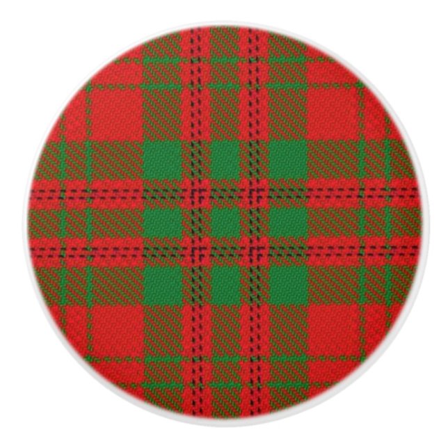 Scottish Grandeur Klan Livingstone Tartan Play Knopp (Framsidan)
