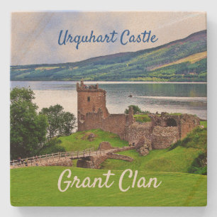 Scottish Grant Klan Urquhart Castle Stone Underläg Stenunderlägg