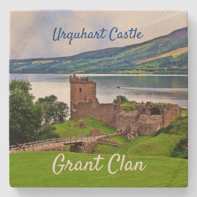 Scottish Grant Klan Urquhart Castle Stone Underläg Stenunderlägg (Framsidan)