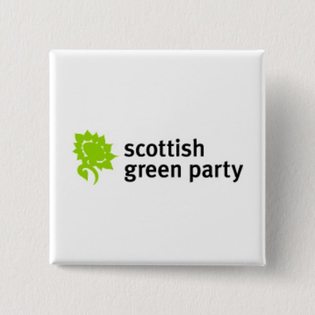 Scottish Grönt Party Logotyp Knapp (Framsida)