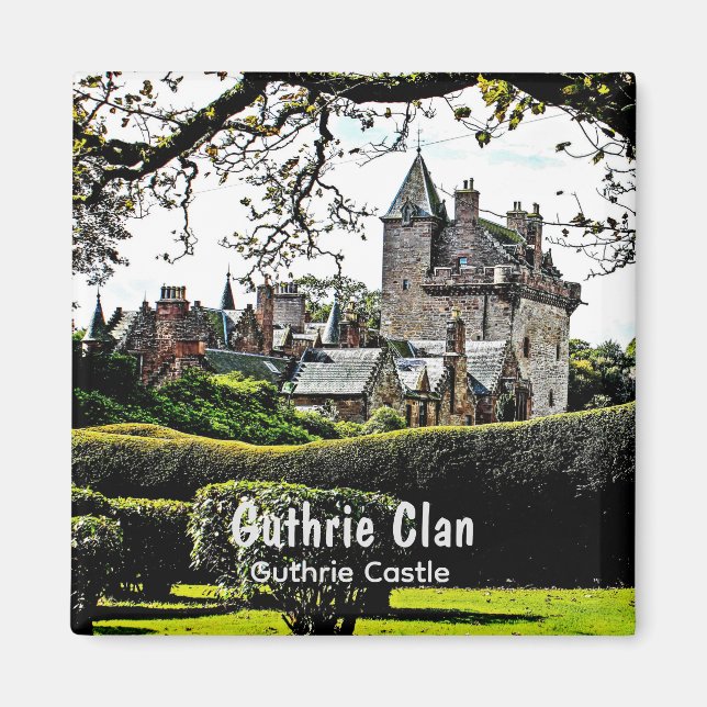 Scottish Guthrie Klans Castle Keepsaké Magnet (Framsidan)