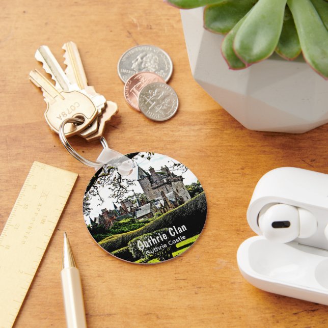 Scottish Guthrie Klans Castle Keepsaké Nyckelring (Skrivbord)
