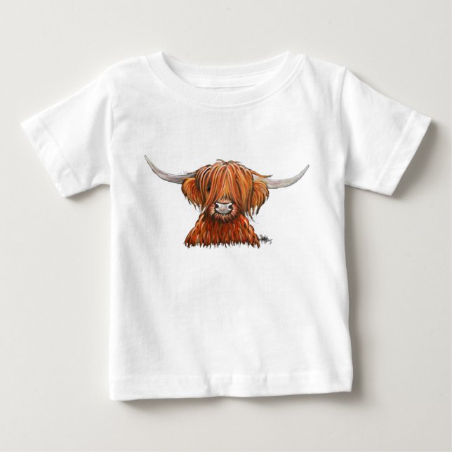 Scottish Hairy Highland Cow " HARLEY ". Tröja (Framsida)