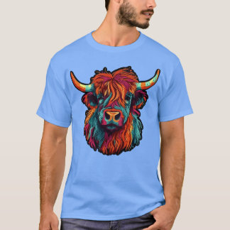 Scottish Hairy Highland Cow T Shirt