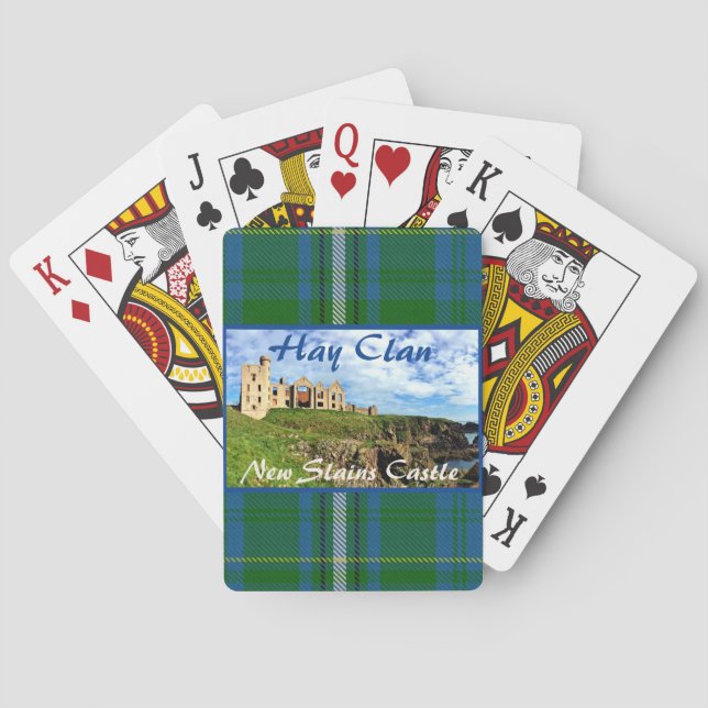 Scottish Hay Klans Castle Tartan Casinokort (Baksidan)