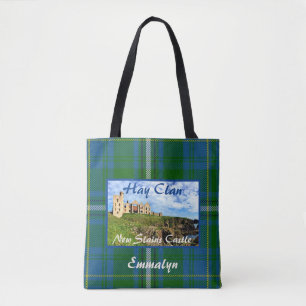 Scottish Hay Klans Castle Tartan Namn Tote Tygkasse
