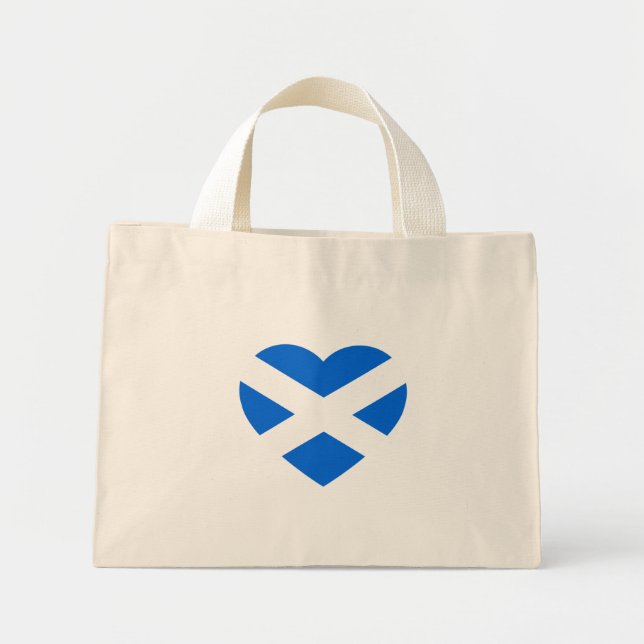 Scottish Heartflag ttcn Mini Tygkasse (Framsidan)