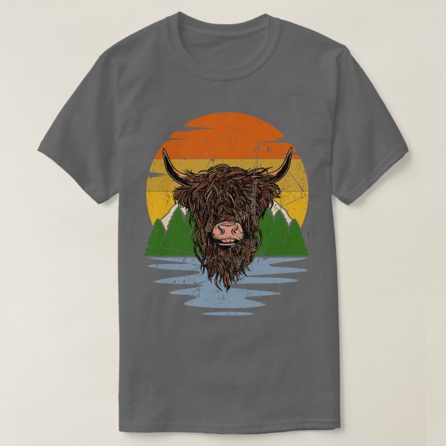 Scottish Highland Cattle 4 T Shirt (Design framsida)
