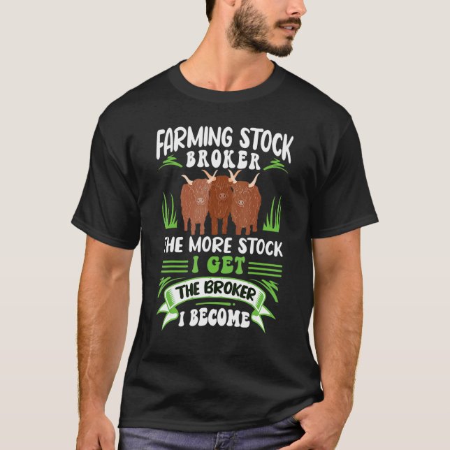 Scottish Highland Cattle Cow Breeder Longhorn Farm T Shirt (Framsida)