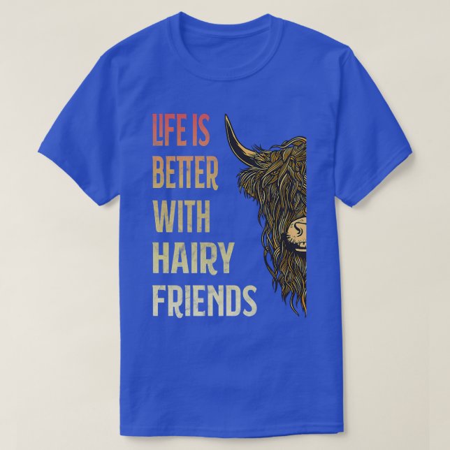 Scottish Highland Cattle Farmer Beef Cow Breeder T Shirt (Design framsida)