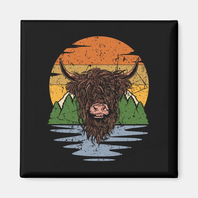 Scottish Highland Cattle Magnet (Framsidan)
