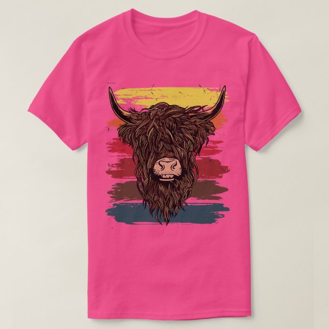 Scottish Highland Cow 5 T Shirt (Design framsida)