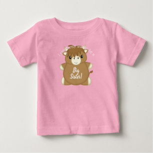 Scottish Highland Cow Baby Shower Rosa T Shirt