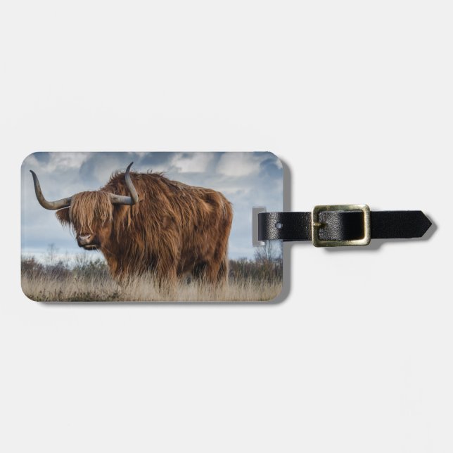 Scottish Highland Cow Bagagebricka (Horisontell Framsida)