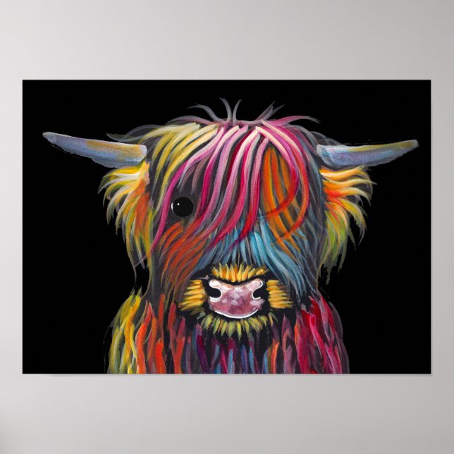 Scottish Highland Cow "BRaVEHEaRT 2" av Shirley M Poster (Framsidan)
