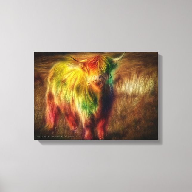 Scottish Highland Cow Canvas (Framsida)