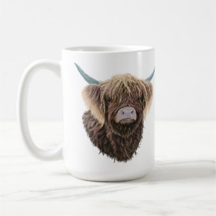 Scottish Highland Cow Charlie with Straggly Hair Kaffemugg