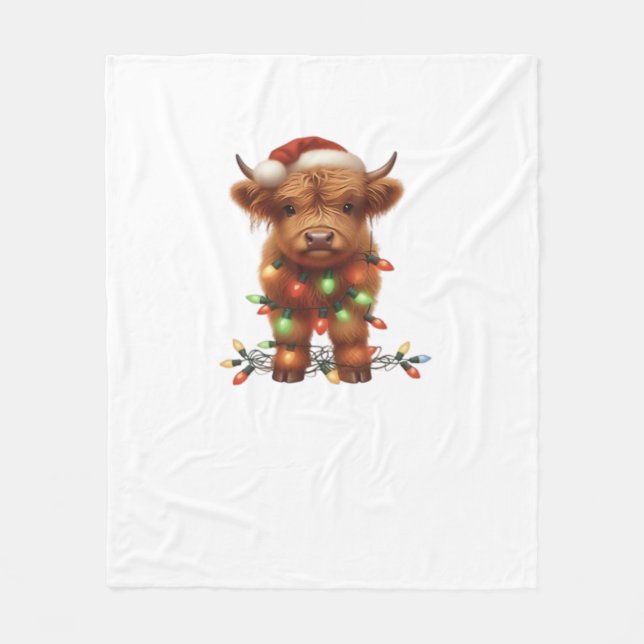 Scottish Highland Cow Classic T-Shirt Fleecefilt (Framsidan)