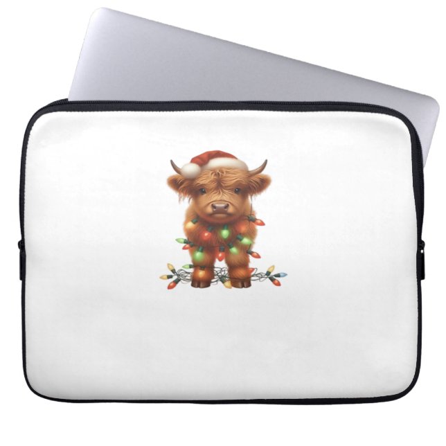 Scottish Highland Cow Classic T-Shirt Laptop Fodral (Framsidan)