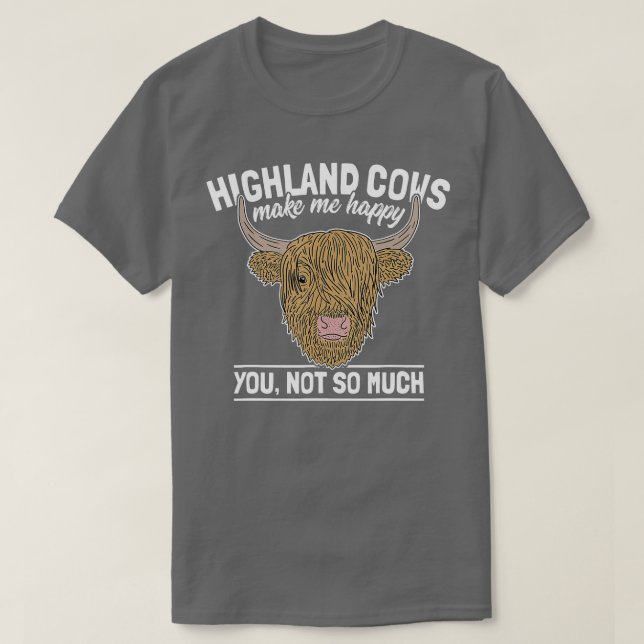 Scottish Highland Cow Funny Farmer Say Cattle L T Shirt (Design framsida)