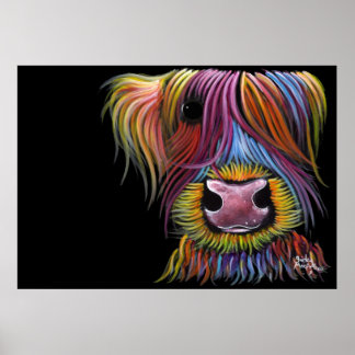 Scottish Highland Cow ' MacKENZIE' av Shirley Mac Poster