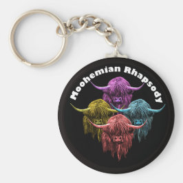 Scottish Highland Cow. Moohemian Rhapsody Nyckelring