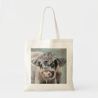 Scottish Highland Cow on Green Tygkasse