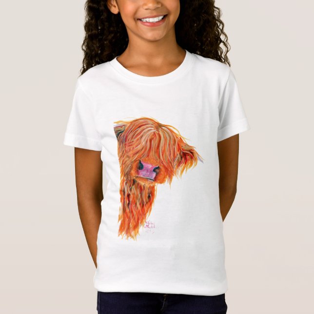 Scottish Highland Cow "PEEKABOO" Tee Shirt (Framsida)