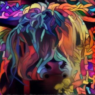 Scottish Highland Cow Pussel