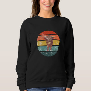 Scottish Highland Cow Retro T Shirt