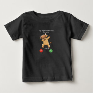 Scottish Highland Cow ringer T Shirt