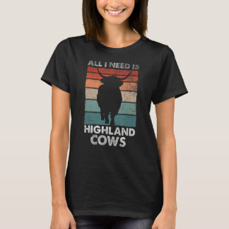 Scottish Highland Cow Scotland Highlander Cattle T Shirt