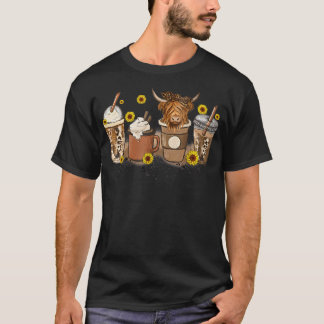 Scottish Highland Cow Solrosolrosolfeber Coffee T Shirt