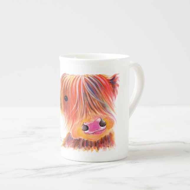 Scottish Highland Cow SWEET SATSUMA av Shirley Benporslin Mugg (Framsida höger)