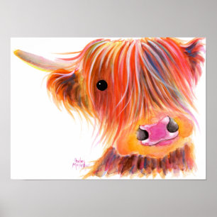 Scottish Highland Cow SWEET SATSUMA av Shirley Poster