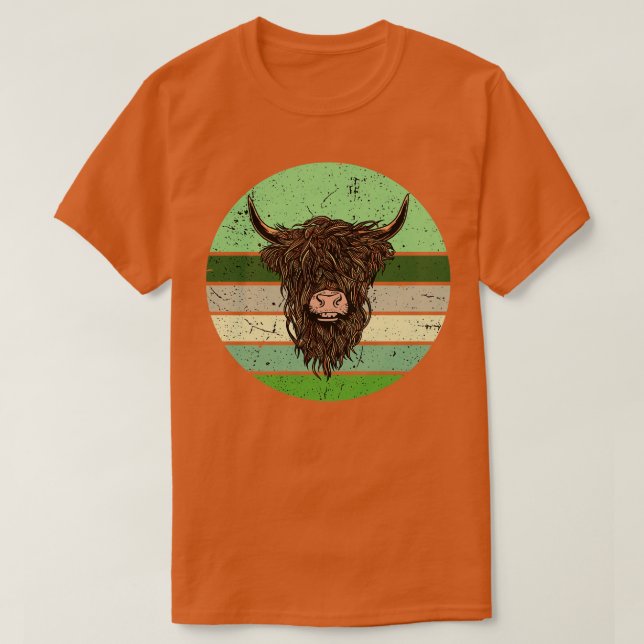Scottish Highland Cow T Shirt (Design framsida)