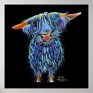 Scottish Highland Cow 'THoMaS' av Shirley M Poster