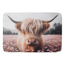 Scottish Highland Cow Wildblomma Fält