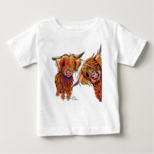 Scottish Highland Cows " LoLLY & PoP " T Shirt